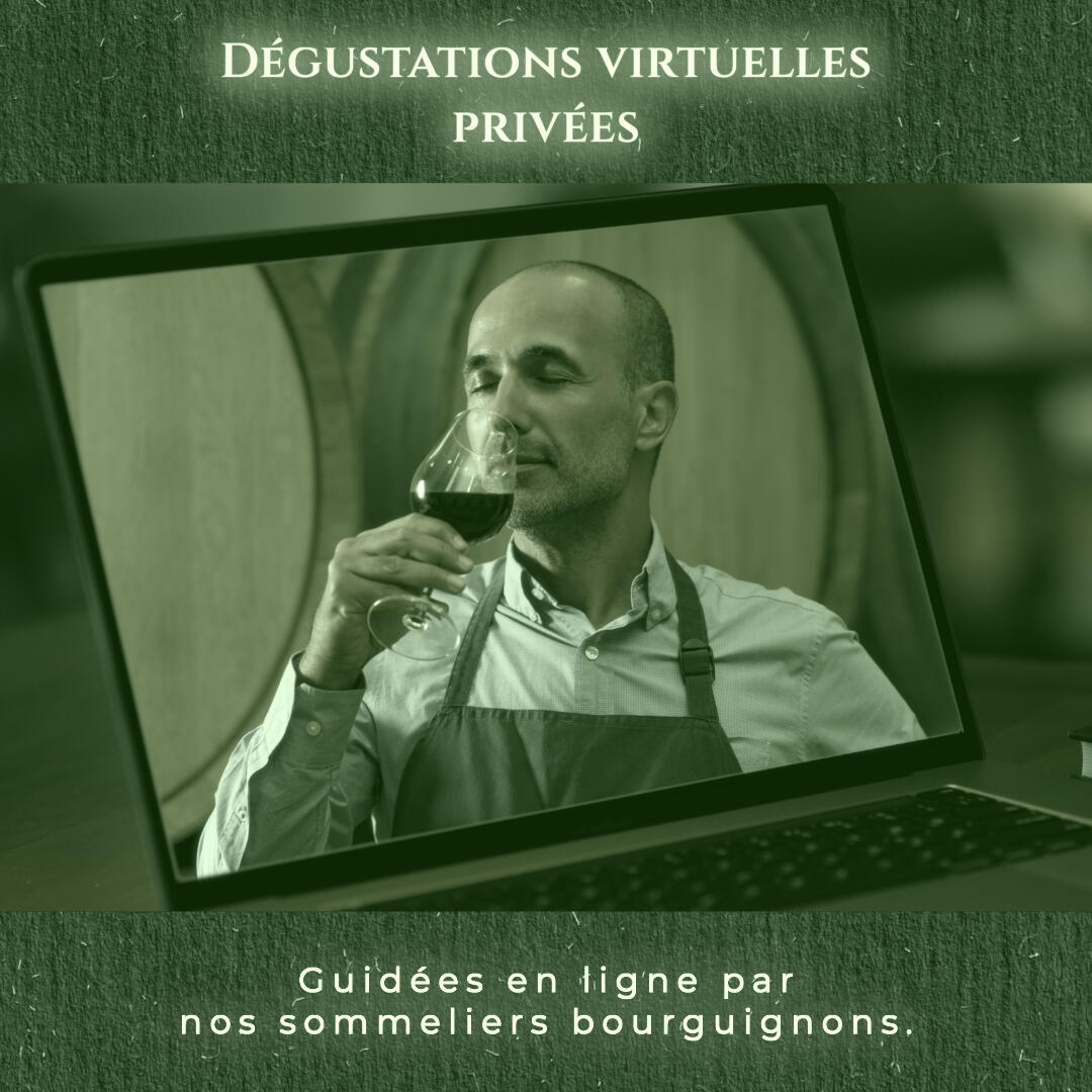 Sommelier tasting wine on laptop screen